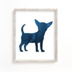 chihuahua-art-blue-print