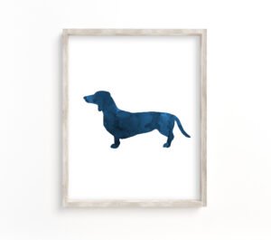 dachshund-art-navy-blue