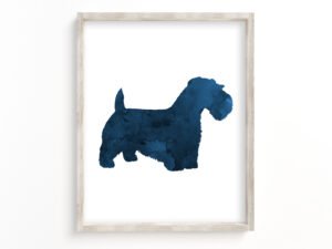 sealyham-art-blue-print