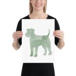 Airedale-Terrier-Wall-Art-Green