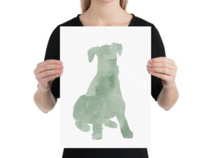 Airedale-Terrier-Wall-Decor-Green
