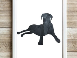 Black Doberman Decor Dog