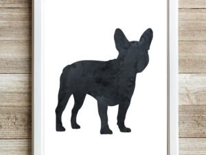 Black French Bulldog Wall Art