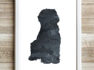 Black Goldendoodle/Labradoodle Wall Art Print