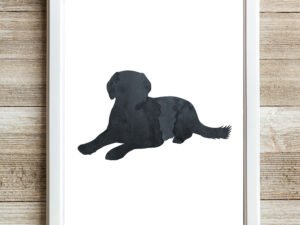 Black Labrador Wall Decor Watercolor Art