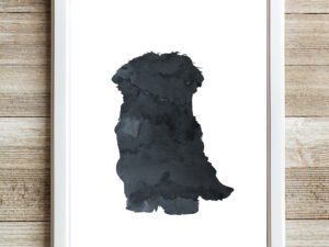 Black Maltese Wall Art Print