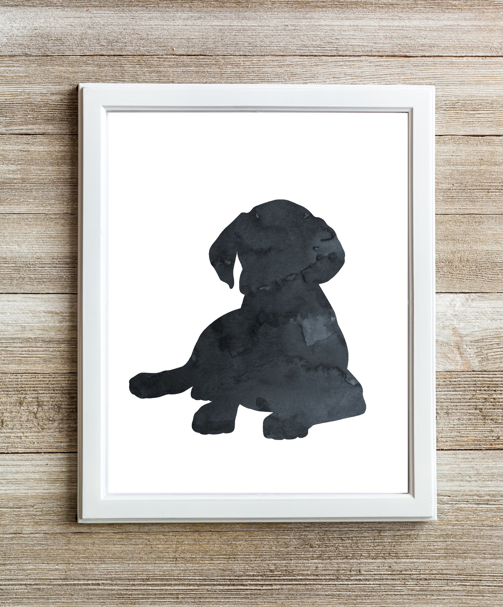 brittany dog watercolor wall art