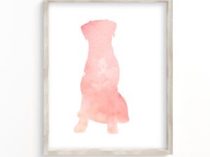 pink dalmatian wall art