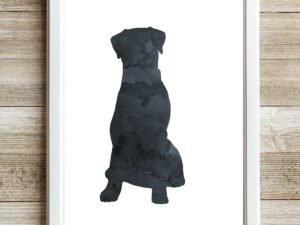 Dalmatian Wall Art Print Black Gray