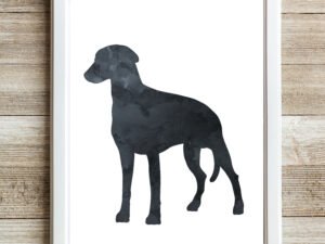 doberman wall art black