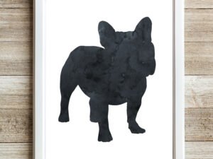 French Bulldog Wall Decor Black