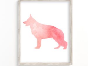 pink german shepherd decor