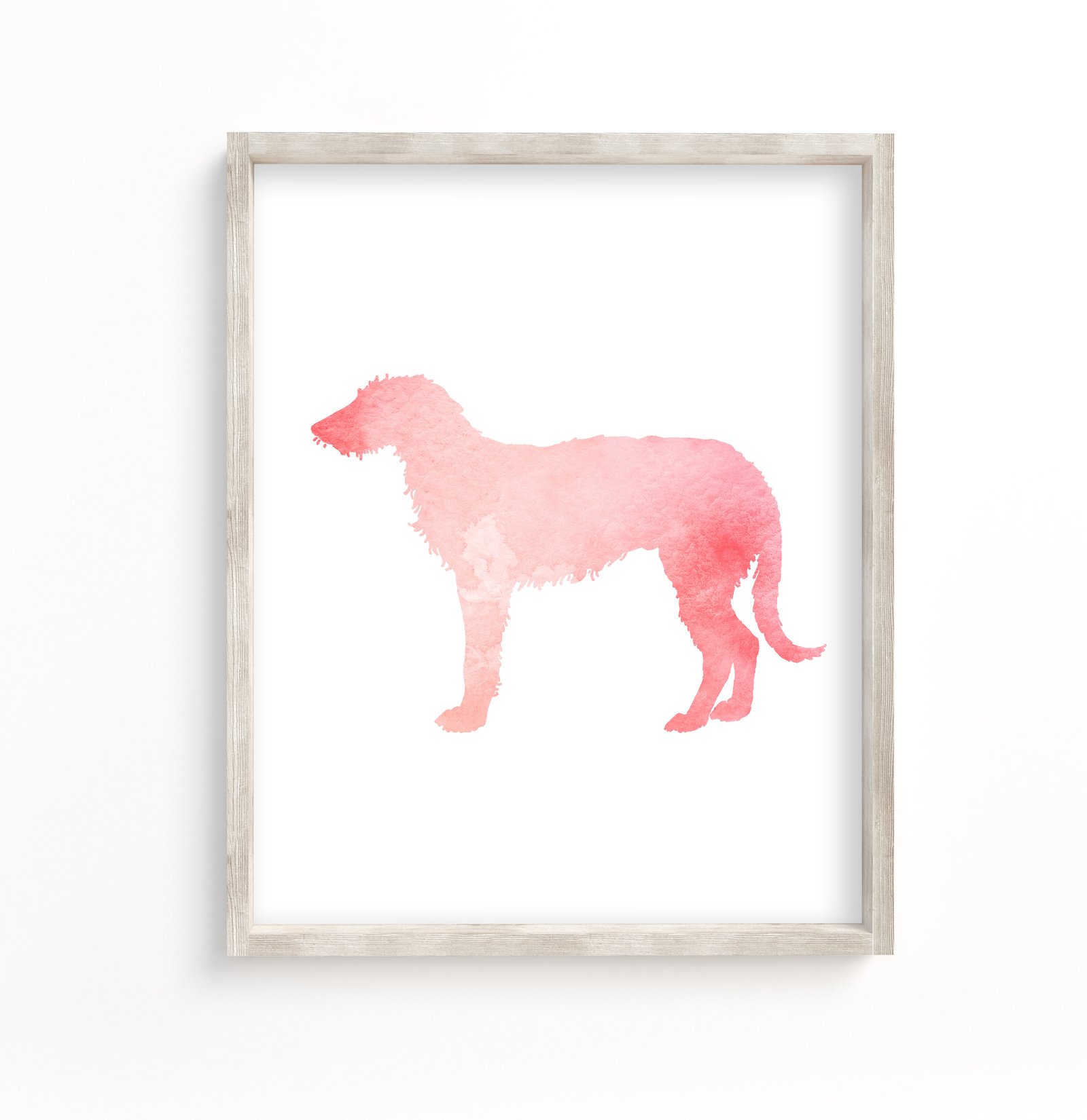 pink deerhound wall art